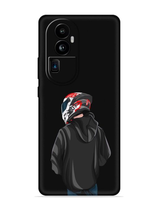 Motorcycle Rider Embossed Soft Silicone Case for Oppo Reno 10 Pro Plus (5G)