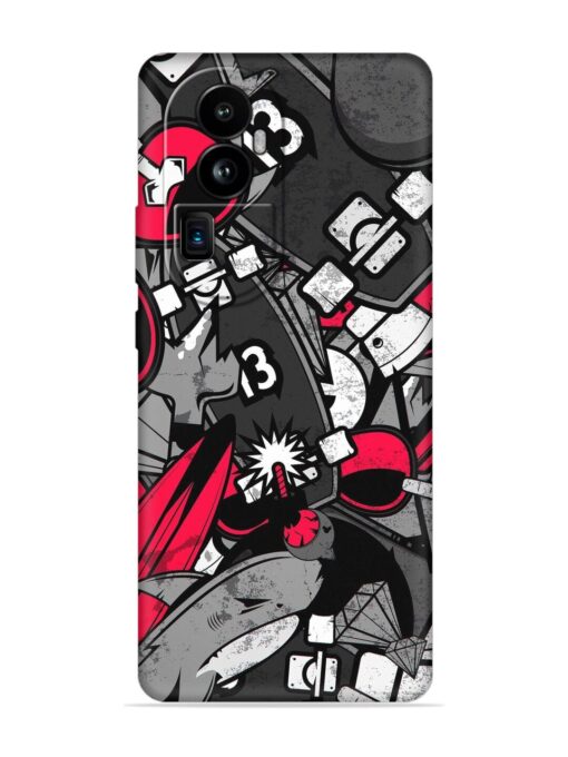 Fictional Doodle Embossed Soft Silicone Case for Oppo Reno 10 Pro Plus (5G)