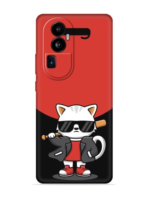 Cool Little Bear Cartoon Embossed Soft Silicone Case for Oppo Reno 10 Pro Plus (5G) Zapvi