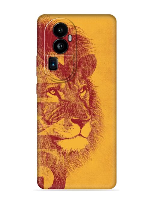 Gold Lion Crown Art Embossed Soft Silicone Case for Oppo Reno 10 Pro Plus (5G)