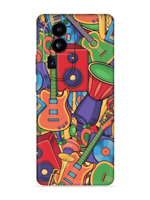 Colorful Music Art Embossed Soft Silicone Case for Oppo Reno 10 Pro Plus (5G) Zapvi