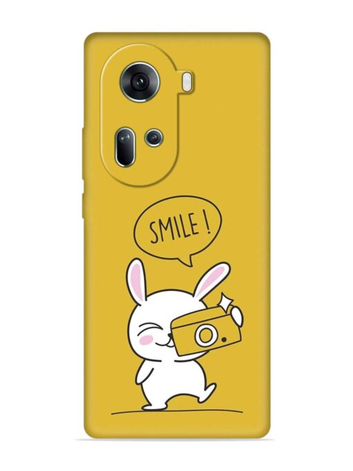 Hey Smile Please Embossed Soft Silicone Case for Oppo Reno 11 (5G) Zapvi