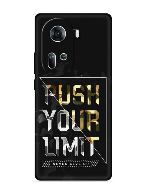 Push Your Limits Embossed Soft Silicone Case for Oppo Reno 11 (5G) Zapvi