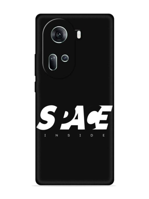 Space Typography Art Embossed Soft Silicone Case for Oppo Reno 11 (5G) Zapvi