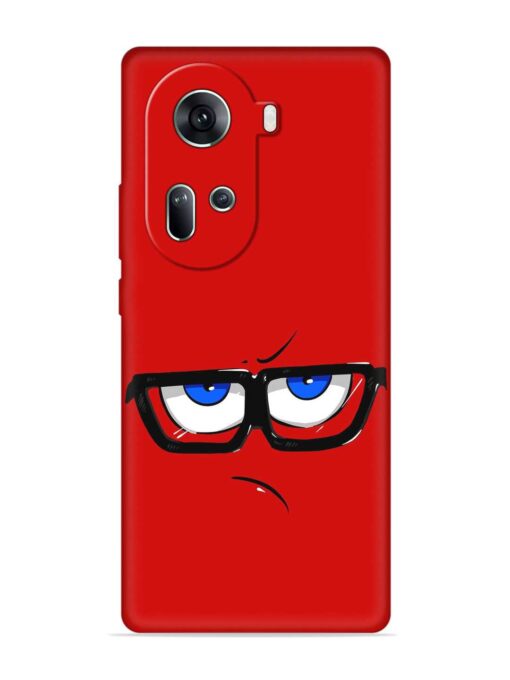 Rad Angry Face Embossed Soft Silicone Case for Oppo Reno 11 (5G) Zapvi