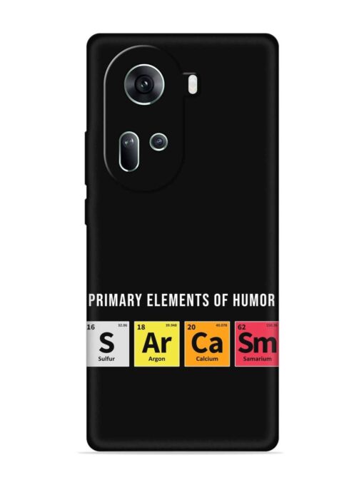 Primary Elements Humor Embossed Soft Silicone Case for Oppo Reno 11 (5G) Zapvi