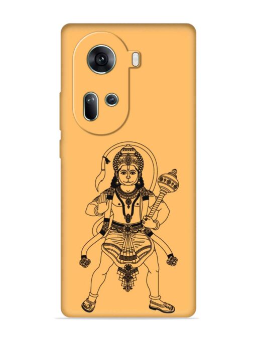 Indian God Hanuman Embossed Soft Silicone Case for Oppo Reno 11 (5G) Zapvi