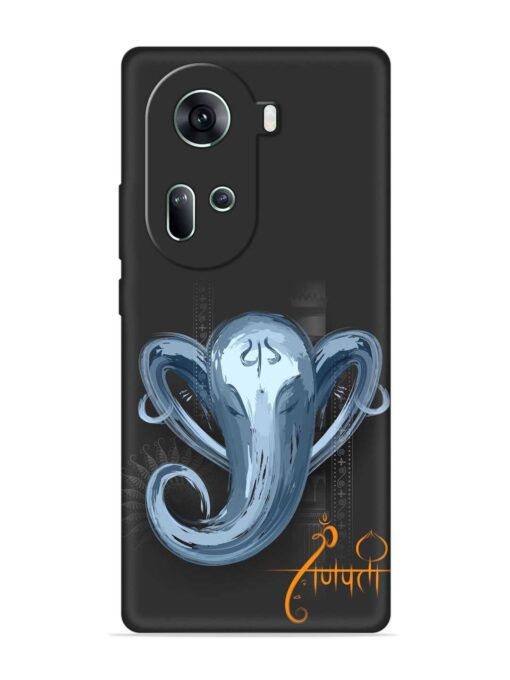 Illustration Lord Ganpati Embossed Soft Silicone Case for Oppo Reno 11 (5G) Zapvi