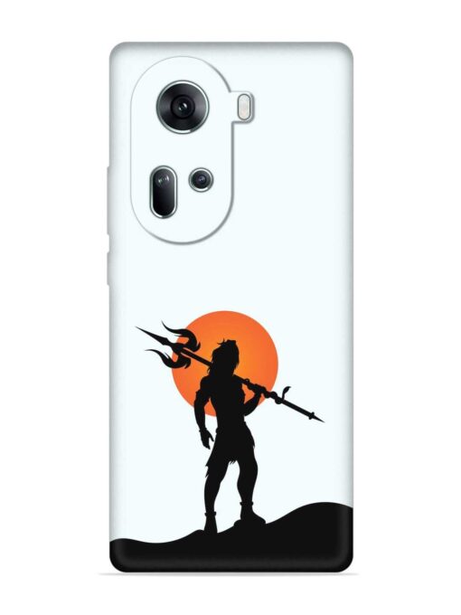 Lord Mahadev Trendy Embossed Soft Silicone Case for Oppo Reno 11 (5G) Zapvi