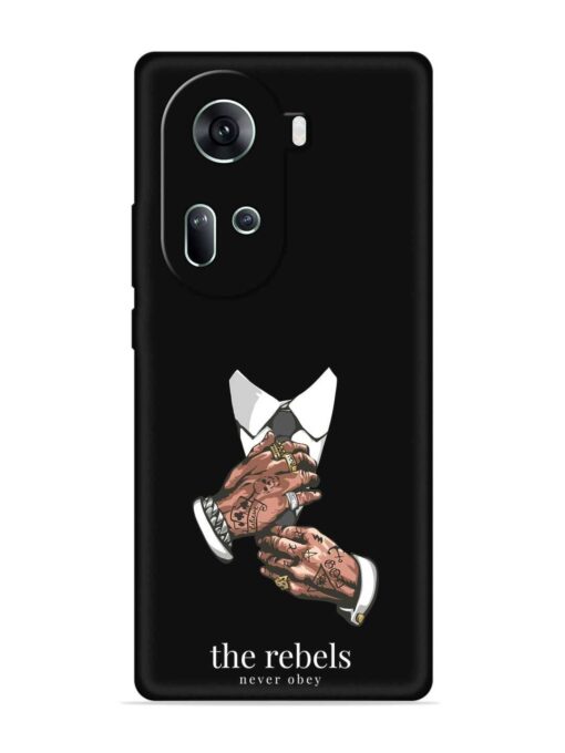 Rebels Slogan Man Embossed Soft Silicone Case for Oppo Reno 11 (5G)