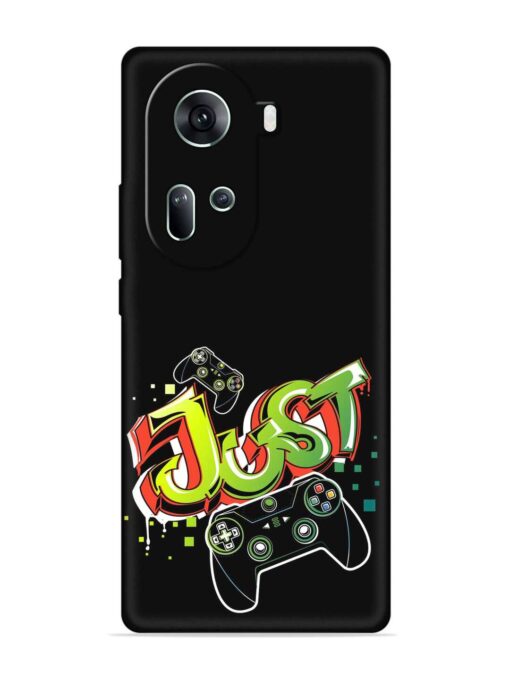 Graffiti Gamepad Illustration Embossed Soft Silicone Case for Oppo Reno 11 (5G) Zapvi