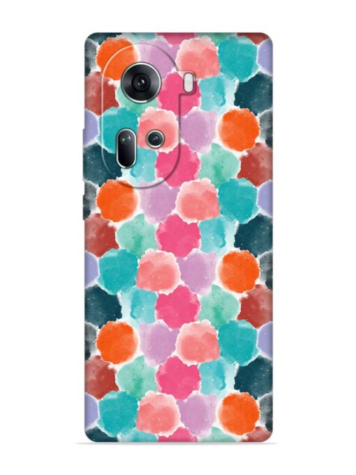 Colorful Seamless Pattern Embossed Soft Silicone Case for Oppo Reno 11 (5G) Zapvi