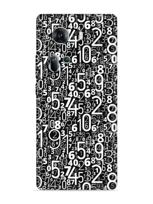 Many Numbers Different Embossed Soft Silicone Case for Oppo Reno 11 (5G) Zapvi