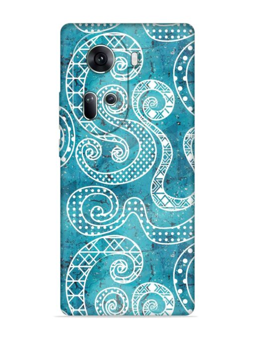 Vintage Curved Seamless Embossed Soft Silicone Case for Oppo Reno 11 (5G) Zapvi