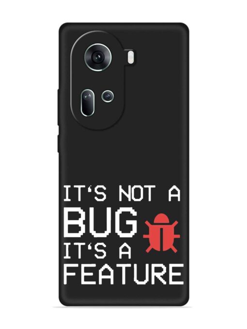 Not Bug Feature Embossed Soft Silicone Case for Oppo Reno 11 (5G)