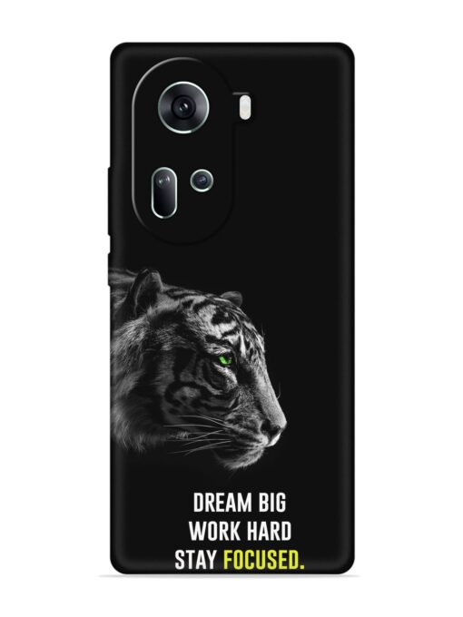 Dream Big Work Hard Embossed Soft Silicone Case for Oppo Reno 11 (5G) Zapvi