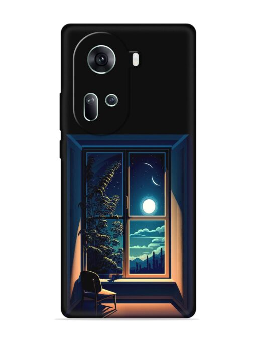 Night View At Window Embossed Soft Silicone Case for Oppo Reno 11 (5G) Zapvi