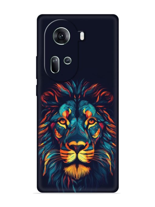 Colorful Lion Embossed Soft Silicone Case for Oppo Reno 11 (5G) Zapvi