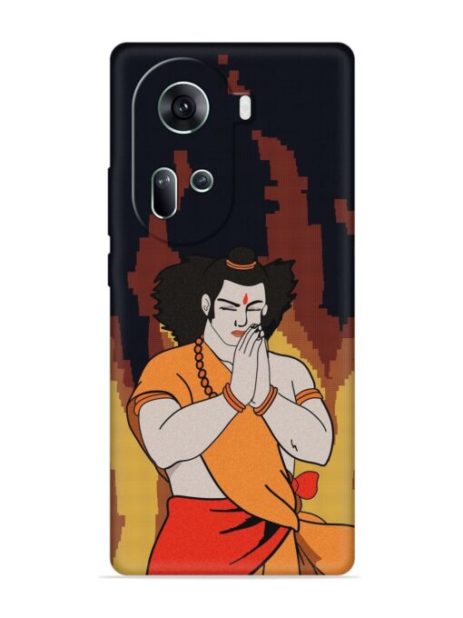 Shree Ram Vector Embossed Soft Silicone Case for Oppo Reno 11 (5G) Zapvi