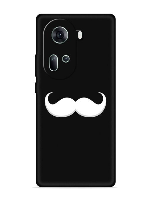 Mustache Vector Embossed Soft Silicone Case for Oppo Reno 11 (5G) Zapvi