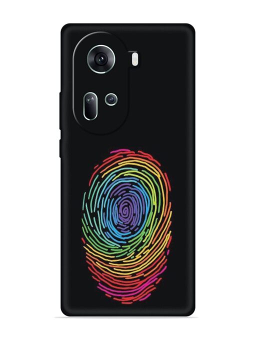 Fingerprint Of Thumb Art Embossed Soft Silicone Case for Oppo Reno 11 (5G) Zapvi