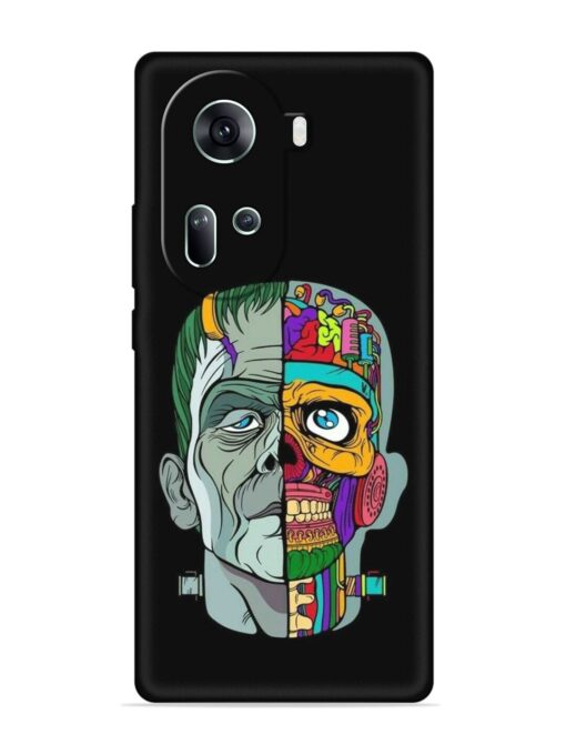 Men Vs Skull Embossed Soft Silicone Case for Oppo Reno 11 (5G) Zapvi