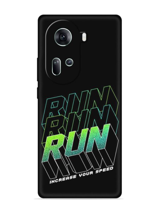 Run Embossed Soft Silicone Case for Oppo Reno 11 (5G) Zapvi