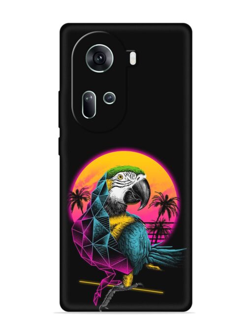 Rad Parrot Embossed Soft Silicone Case for Oppo Reno 11 (5G) Zapvi