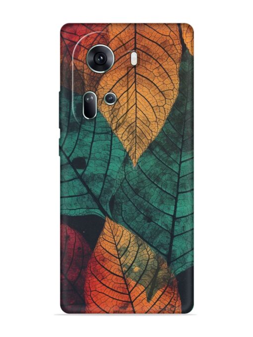 Leaves Artwork Embossed Soft Silicone Case for Oppo Reno 11 (5G)