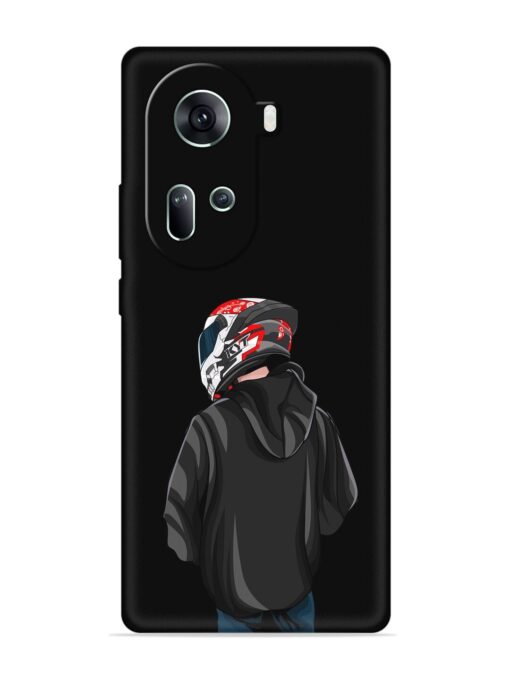 Motorcycle Rider Embossed Soft Silicone Case for Oppo Reno 11 (5G) Zapvi