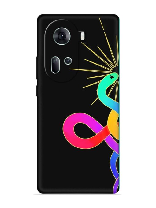 Art Geometric Abstraction Embossed Soft Silicone Case for Oppo Reno 11 (5G) Zapvi