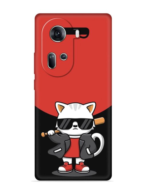 Cool Little Bear Cartoon Embossed Soft Silicone Case for Oppo Reno 11 (5G) Zapvi