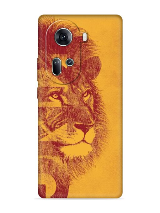 Gold Lion Crown Art Embossed Soft Silicone Case for Oppo Reno 11 (5G) Zapvi