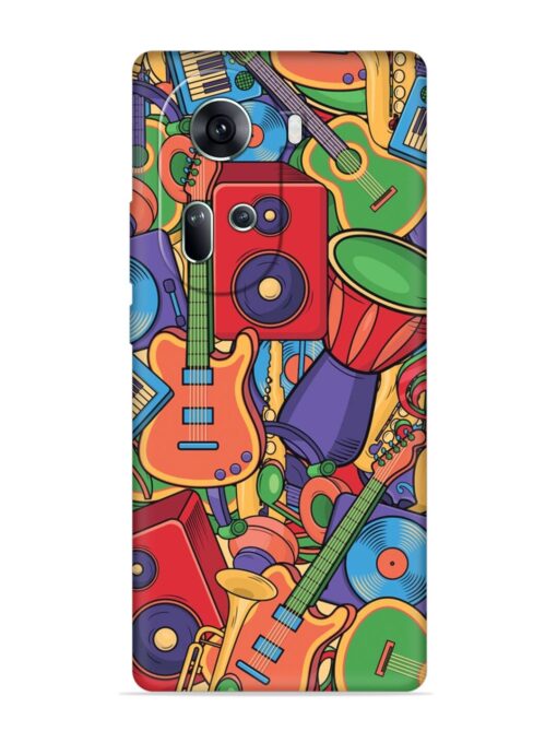 Colorful Music Art Embossed Soft Silicone Case for Oppo Reno 11 (5G) Zapvi