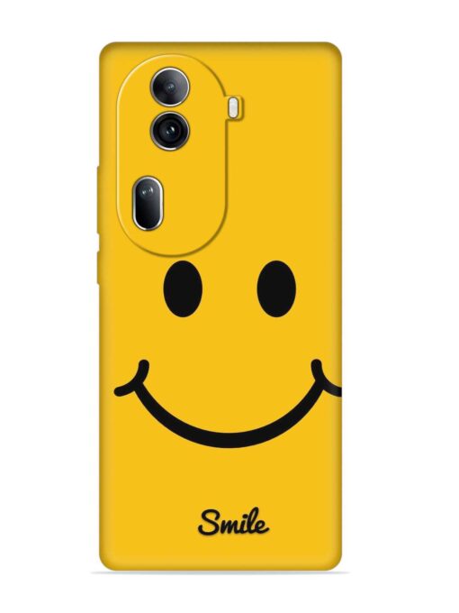 Yellow Smiley Embossed Soft Silicone Case for Oppo Reno 11 Pro (5G) Zapvi