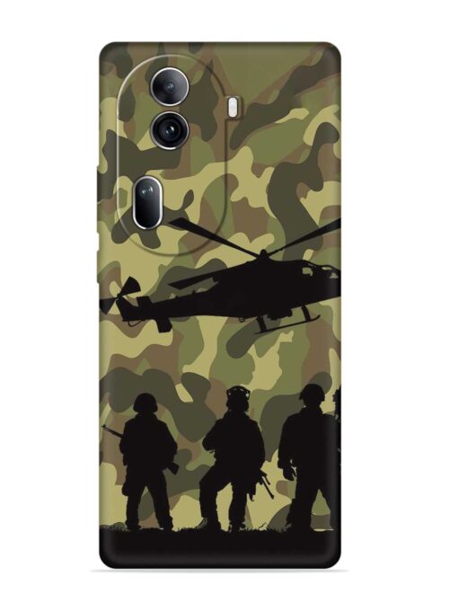 Army Heros Embossed Soft Silicone Case for Oppo Reno 11 Pro (5G) Zapvi