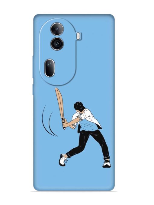 Cricket Gully Boy Embossed Soft Silicone Case for Oppo Reno 11 Pro (5G)