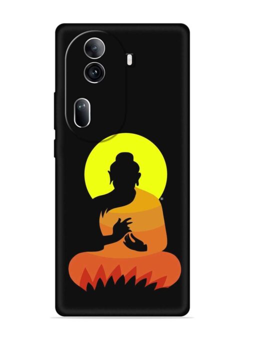 Buddha Art Black Embossed Soft Silicone Case for Oppo Reno 11 Pro (5G)