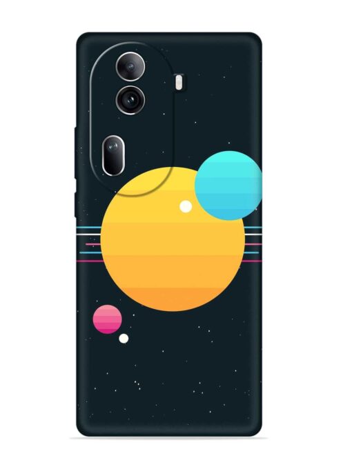 Round Vector Art Embossed Soft Silicone Case for Oppo Reno 11 Pro (5G) Zapvi