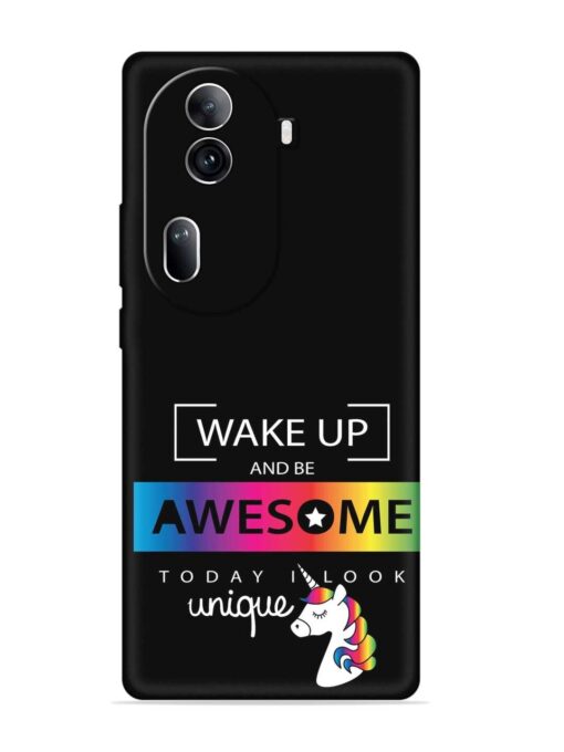 Inspirational Quote Unicorn Embossed Soft Silicone Case for Oppo Reno 11 Pro (5G) Zapvi