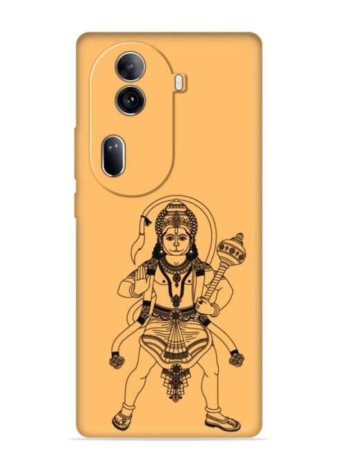 Indian God Hanuman Embossed Soft Silicone Case for Oppo Reno 11 Pro (5G) Zapvi