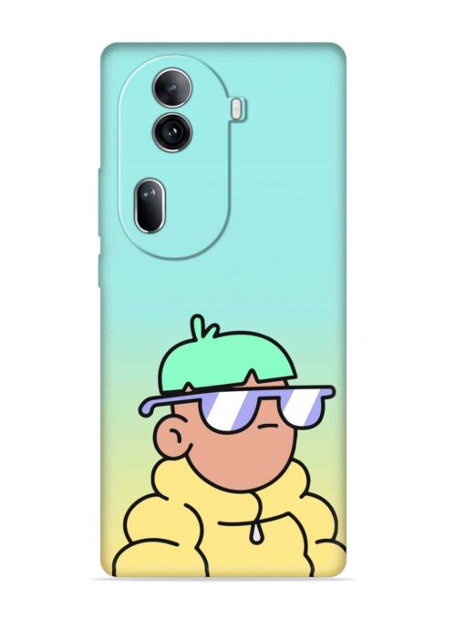 Doodles Cool Character Embossed Soft Silicone Case for Oppo Reno 11 Pro (5G) Zapvi