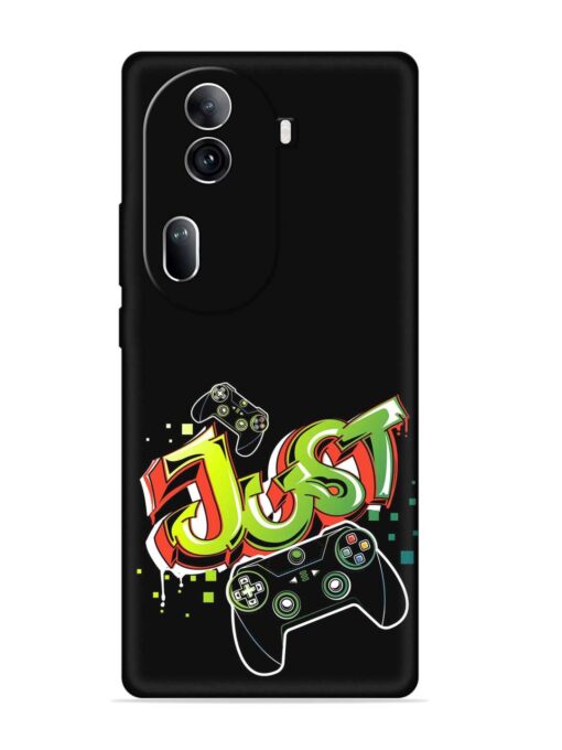 Graffiti Gamepad Illustration Embossed Soft Silicone Case for Oppo Reno 11 Pro (5G)