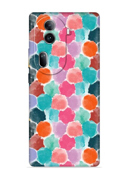 Colorful Seamless Pattern Embossed Soft Silicone Case for Oppo Reno 11 Pro (5G)