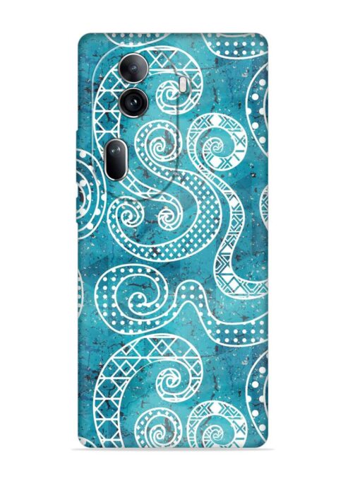 Vintage Curved Seamless Embossed Soft Silicone Case for Oppo Reno 11 Pro (5G) Zapvi