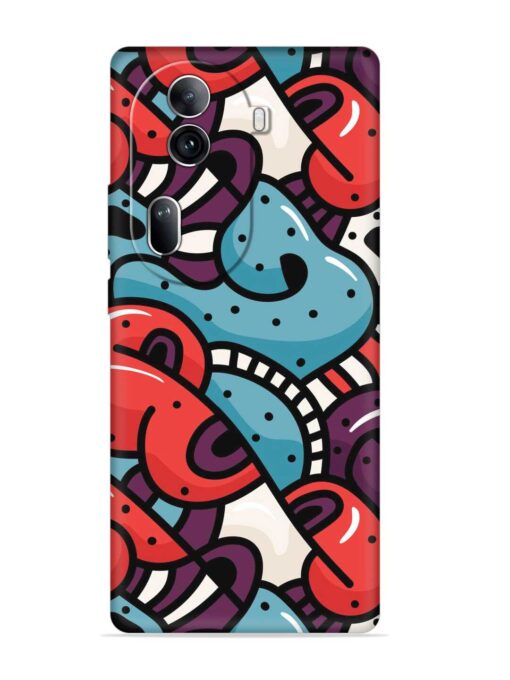 Seamless Backdrop Colorful Embossed Soft Silicone Case for Oppo Reno 11 Pro (5G)