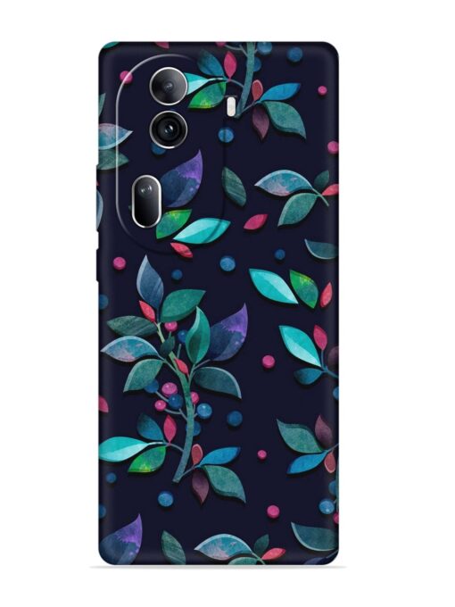 Decorative Watercolor Flower Embossed Soft Silicone Case for Oppo Reno 11 Pro (5G)