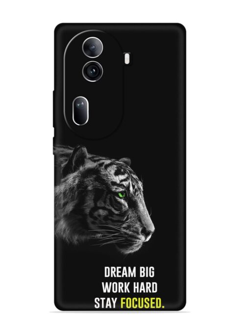 Dream Big Work Hard Embossed Soft Silicone Case for Oppo Reno 11 Pro (5G) Zapvi