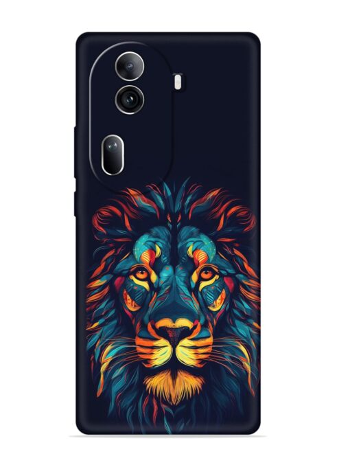 Colorful Lion Embossed Soft Silicone Case for Oppo Reno 11 Pro (5G) Zapvi