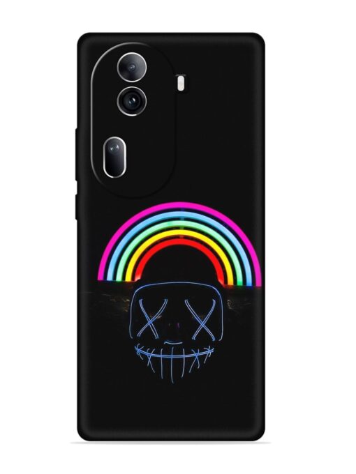 Mask Rainbow Embossed Soft Silicone Case for Oppo Reno 11 Pro (5G) Zapvi